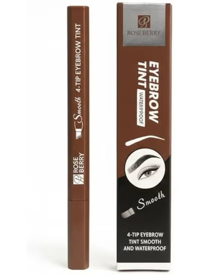 Rose Berry 4-Tip Waterproof Eyebrow Tint - Brown