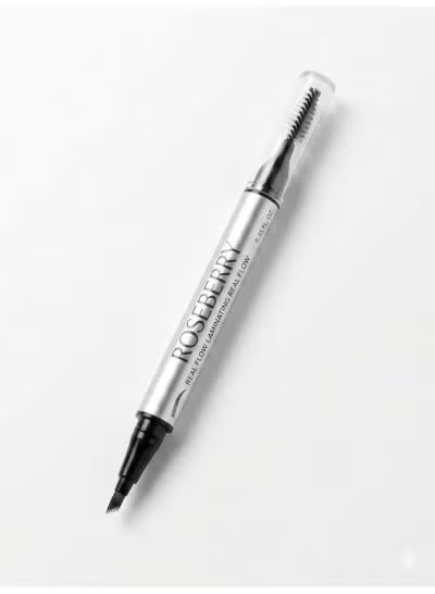 Rose Berry Real Flow 2-in-1 Brow Pen - Chocolate Brown